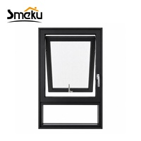 Fenêtre à persienne moderne en aluminium étanche avec joint multicouche et double vitrage trempé pour cuisine et salle de bain, résistante au vent fort et à la pluie