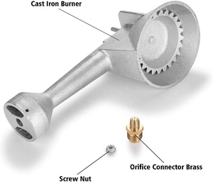 Tête <span class=keywords><strong>de</strong></span> brûleur <span class=keywords><strong>de</strong></span> cuisinière à gaz ronde en fonte haute pression pour <span class=keywords><strong>propane</strong></span>, avec raccord en laiton, pour usage domestique, extérieur, camping, barbecue et cuisinière commerciale - Product Image 2