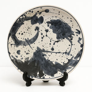 Acristalamiento dinámico, pincelada audaz, grandes placas modernas para decoración del hogar, decorativas de cerámica para eventos - Product Image 1