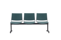 Chaise d'attente économique en plastique PP à trois places, chaise en rangée