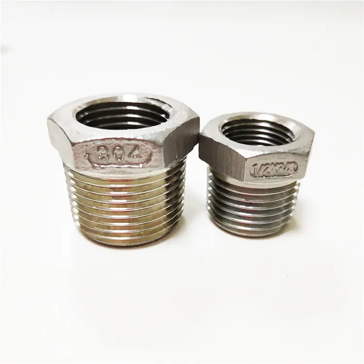 304 female threaded stainless steel hex head bushing