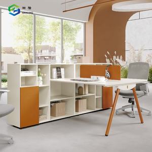 โต๊ะทำงาน2คนพร้อมฮัทช์เวิร์กสเตชันสำนักงานแบบโมดูลาร์ - Product Image 1