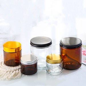 Bocaux à bougies en verre vides, réutilisables, écologiques, avec couvercles, transparents, ambrés, noirs mats, avec logo personnalisé, 4oz, 8oz, 16oz - Product Image 3
