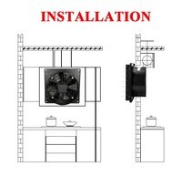 Ventilateur d'extraction YWF-b200 pour persienne de cuisine ventilateur de ventilation domestique ventilateur d'extraction de salle de bain de 8 pouces