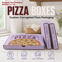 Boîte à pizza pliable en carton kraft de qualité alimentaire, écologique, jetable, impression 4 couleurs, pelliculage mat, personnalisable