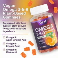 Gummies véganes haute puissance Oméga 3-6-9 à base de plantes saveur orange Huile de Perilla Usine OEM