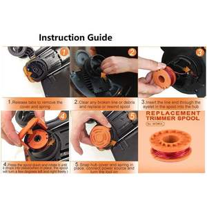 Worx WA0010 Hilo de repuesto personalizable OEM para desbrozadora de 4 tiempos y cortacésped - Product Image 1