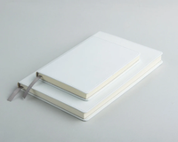 Carnets de notes scolaires en cuir blanc, avec couverture rigide, impression personnalisée, sublimation, A4, A5, A6