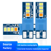 Système d'éclairage automobile YM 12V, nouvelle ampoule LED T10 pour voiture, changement de couleur bleu/blanc, gradation W5w 194 168, éclairage intérieur, plafonnier, lumière de lecture 2835