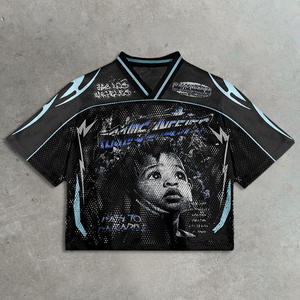 2025 camiseta gráfica Retro Unisex Y2K Tropical Vibes estampado suave cuello en V Camiseta de algodón para armario de verano para hombres - Product Image 3