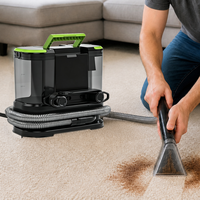 Nettoyeur de taches portable pour tapis et tissus d'ameublement, humide et sec, 800W avec fonction autonettoyante