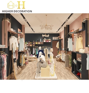 Meubles de magasin de vêtements en <span class=keywords><strong>vente</strong></span> chaude, présentoir de vêtements en bois unique pour magasin de vêtements, prix d'usine - Product Image 1