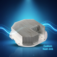 Pièces de dissipateur thermique carrées en alliage d'aluminium 1060 anodisé sur mesure, découpées par CNC, pour radiateur de soudage par extrusion LED, tempéraments T3-T8, résistantes à la corrosion