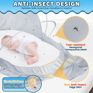 Mùa Hè Sử Dụng <span class=keywords><strong>X</strong></span>ách Tay Polyester Chất Liệu Bé Muỗi Net Lều Cho Phòng Ngủ Giường Cho Bé - Product Image 3