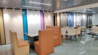 Panneau mural ondulé en aluminium de façade, design moderne, résistant à la corrosion, application pour centre commercial
