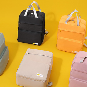 กระเป๋าเป้สะพายหลังเบเลียนน้ำหนักเบาพับได้ 15 นิ้ว กระเป๋าเดินทางลำลองสำหรับทุกเพศ กระเป๋านักเรียนสีพื้นพร้อมซิปด้านใน - Product Image 1