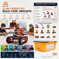Kit Robot Éducatif STEM en Métal Créatif à Bras Mécanique Auto-Équilibré et Programmable pour l'Ingénierie DIY avec Syllabus