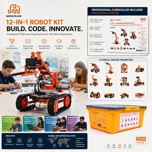 Kit de Robot Educativo STEM de Metal, Brazo Mecánico Creativo, Autoequilibrado, Programable e Inteligente, para Ingeniería DIY con Syllabus - Product Image 2