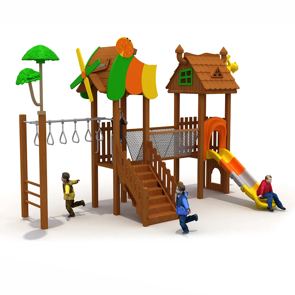 Children's outdoor training climbing frame wall wooden amusement park outdoor climbing wall