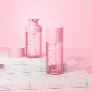 Flacon de sérum facial rose personnalisé, 150 ml, 200 ml, 300 ml, emballage cosmétique, flacons de lotion pour soins de la peau en plastique vides avec pompe - Product Image 1