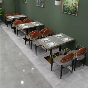 أثاث مطعم تجاري فاخر بالجملة، طاولة وكراسي معدنية للمقاهي والمطاعم - Product Image 4