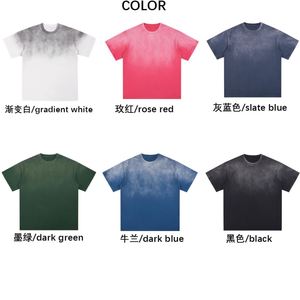 เสื้อยืดคอตตอนวินเทจถักนิตติ้งแบบซักแล้ว น้ำหนัก 250 กรัม สำหรับผู้ชาย - พิมพ์โลโก้ส่วนตัว เสื้อยืดลำลองแบบเรียบ - Product Image 2