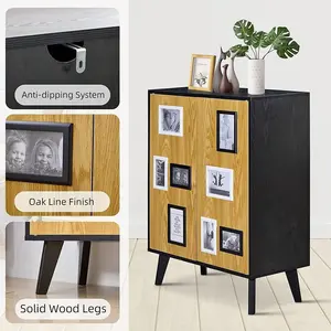 Armadio di accento con piano di stoccaggio in piedi Bar armadio di Sideboard Organizer Anti-immersione in legno per camera da letto soggiorno