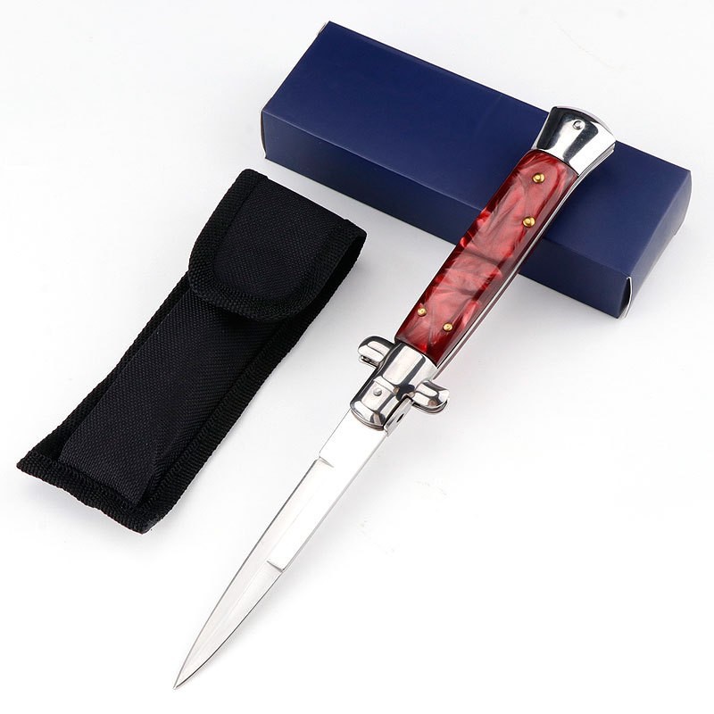 Jujube red shell handle white blade