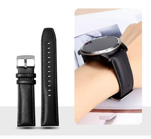 Upro Factory Wholesale 22mm 20mm Quick Release Genuine <b>Leather</b> <b>Watch</b> Strap for Huawei Samsung Universal Plain Smart <b>Watch</b> Band - Product Image 5