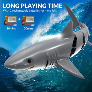 ขนาด1:18จำลองระยะไกล <span class=keywords><strong>Megalodon</strong></span> ฉลามของเล่นสำหรับเด็กผู้ชายและเด็กผู้หญิงที่มีไฟและแบตเตอรี่<span class=keywords><strong>2</strong></span>ลำ RC และเรือ - Product Image 3