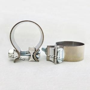 Joint bout à bout haute résistance Kit de bande de pince d'échappement universel en acier inoxydable Clips de tuyau Turbo automatique pince à bande en <span class=keywords><strong>v</strong></span> - Product Image 1