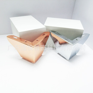 Rose Gold L-Shaped Furniture Legs 77mmx100mm Carbon Steel Heavy Duty Table Cabinet Hardware Industrial Design - Product Image 1