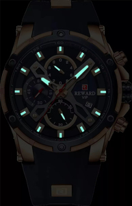 REWARD Relojes Nuevos para Hombre, Reloj de Marca con Esfera Grande, Reloj de Pulsera Deportivo de Cuarzo con Correa de Silicona, Cronógrafo Deportivo - Product Image 2