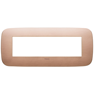 Vimar <b>Brushed</b> Copper Wall <b>Plate</b> 21.75 In Length For Switches - Product Image 1
