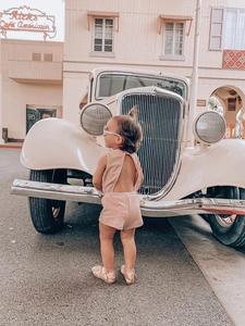 Nuevo Diseño de Mameluco sin Espalda para Bebés, Mameluco de Algodón de Color Sólido con Botones para el Verano, Lindo Mameluco para Niña - Product Image 6