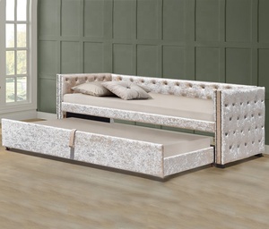 Divano <span class=keywords><strong>Letto</strong></span> <span class=keywords><strong>Singolo</strong></span> in <span class=keywords><strong>Velluto</strong></span> Schiacciato di Alta Qualità, Stile Moderno per Soggiorno - Product Image 4