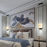 Lustre moderne européen en albâtre, carré, tout en cuivre, LED à gradation progressive, blanc chaud 3000K, luminaire suspendu pour chambre à coucher, hôtel