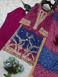 Conjunto superior e inferior precosido de moda de alta calidad con estilo elegante Dupatta coordinado para nueva colección de fiesta - Product Image 2