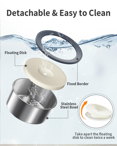 Hot Sale Non slip Stainless Steel Pet Dog Slow Water Food Bowl Pet Floating Bowl Custom logo - Product Image 3