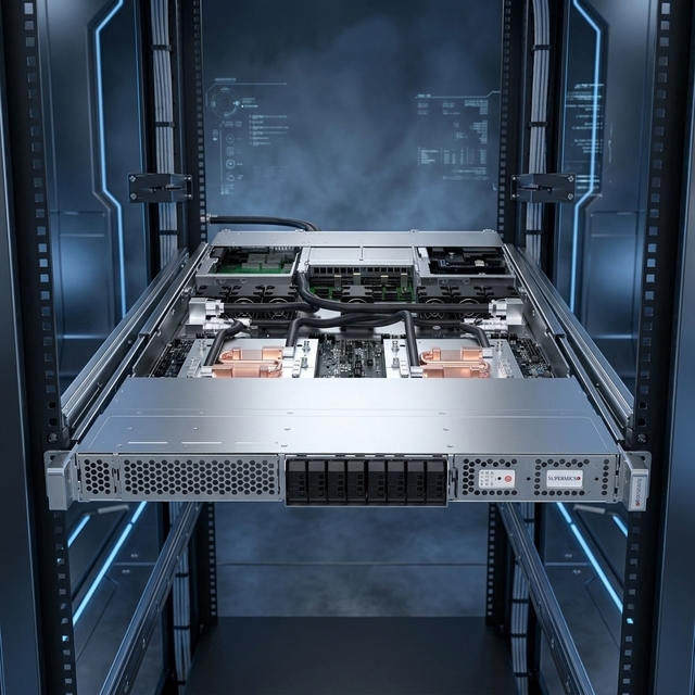 ARS-111GL-DNHR-LCC 1U Liquid-Cooled AI Rack Server With Dual GH200 Grace Hopper Superchip for LLM Generative AI HPC Computing