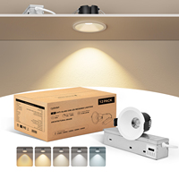 Foco LED Empotrable de Techo COB Regulable de 8W 5CCT, Negro, de 2, 3 y 4 Pulgadas, Directo de Fábrica, RA95