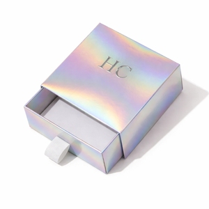 กล่องใส่แหวนแบบโฮโลแกรมสั่งทำพิเศษ บรรจุภัณฑ์เครื่องประดับสุดหรู พร้อมริบบิ้นดึง ปั๊มฟอยล์โลโก้ สำหรับแบรนด์เครื่องประดับ ขายส่ง - Product Image 6