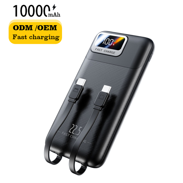 New Hot Portable Fast Charging Power Bank 10000mAh PD 3.0 20W + QC 3.0 22.5W Max Digital Display Custom Logo & Packaging