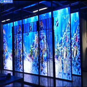 Giá cả phải chăng rõ ràng trong suốt Màn hình <span class=keywords><strong>LED</strong></span> Video TV tường p3.91mm trong nhà <span class=keywords><strong>LED</strong></span> lưới Rèm kỹ thuật số biển hiển thị 3D Màn hình <span class=keywords><strong>LED</strong></span> - Product Image 4