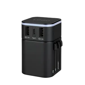 Multinational universal travel charging adapter USBTypeC fast charging socket converter multi-function conversion plug