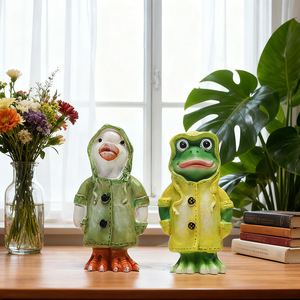 Figurines décoratives de canard et de grenouille pour jardin, cour et pelouse, en résine, artisanat, pour la maison et l'extérieur. - Product Image 3