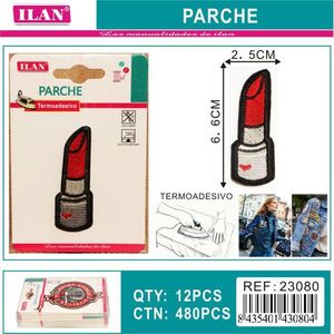 Ilan Parche 6.6x2.5 Cm Termoadesivo Patch a Forma di Rossetto - Product Image 1