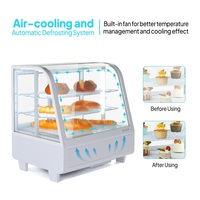 Réfrigérateur vitrine pour pâtisserie, mini réfrigérateur pour gâteaux au chocolat, armoire de présentation, congélateur, refroidisseur, vitrine, réfrigérateur