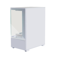 Casing PC Gaming MANMU MicroATX/ITX Putih dari Aluminium Alloy, Akrilik & Baja, Desktop Mid Tower dengan USB 3.0 ESATA, Tersedia