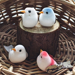 Mini oiseau artificiel en mousse pour la décoration de jardinage et de Noël, fournisseur transfrontalier, vente en gros, micro-ornement gravé - Product Image 4